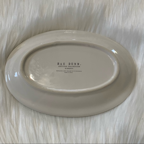 Rae Dunn Artisan Collection Forever Wedding Rings White Ceramic Trinket Tray - Picture 3 of 4